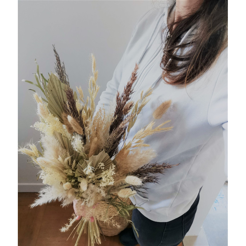 Bouquet de mariée fleurs séchées