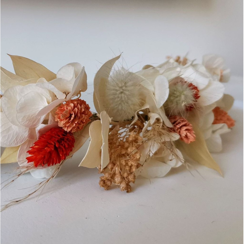 Couronne mariage blanc et terracotta