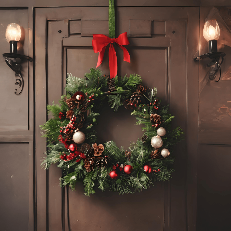 Atelier couronne de porte de noel