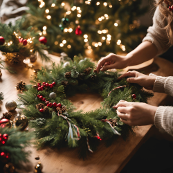 Atelier couronne de noel