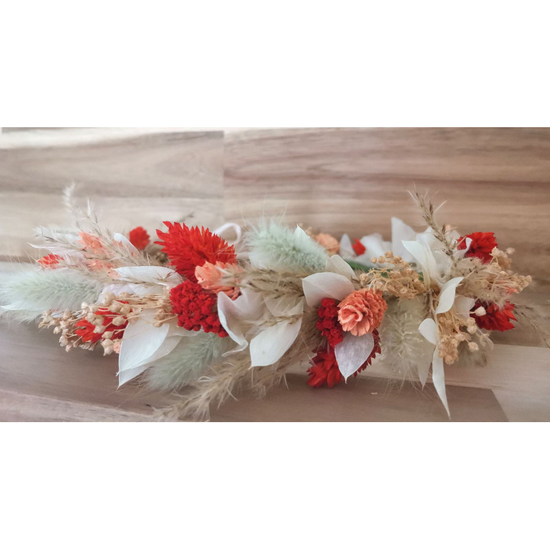 Couronne mariée fleurs séchées